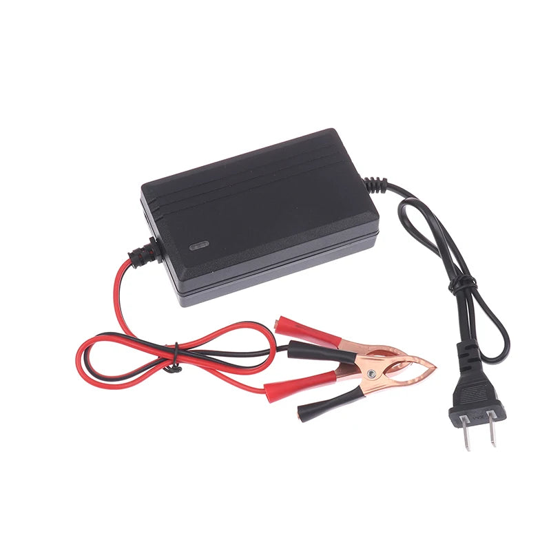 12V 4AH-20AH Car Battery Charger 220V Power Puls Repair Charger Wet Dry Lead Acid Battery LED Display Moto Truck Battery Charger Qme Black