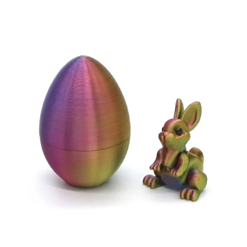 Easter Bunny Ornament 3D Printed Cute Rabbit Eggs Printing Desk Qme S3