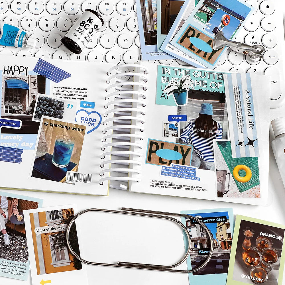 100pcs large size Ins Landscape Stickers Aesthetics Photographic pictures Deco scrapbooking Korea Stationery Supplies Sticker Qme