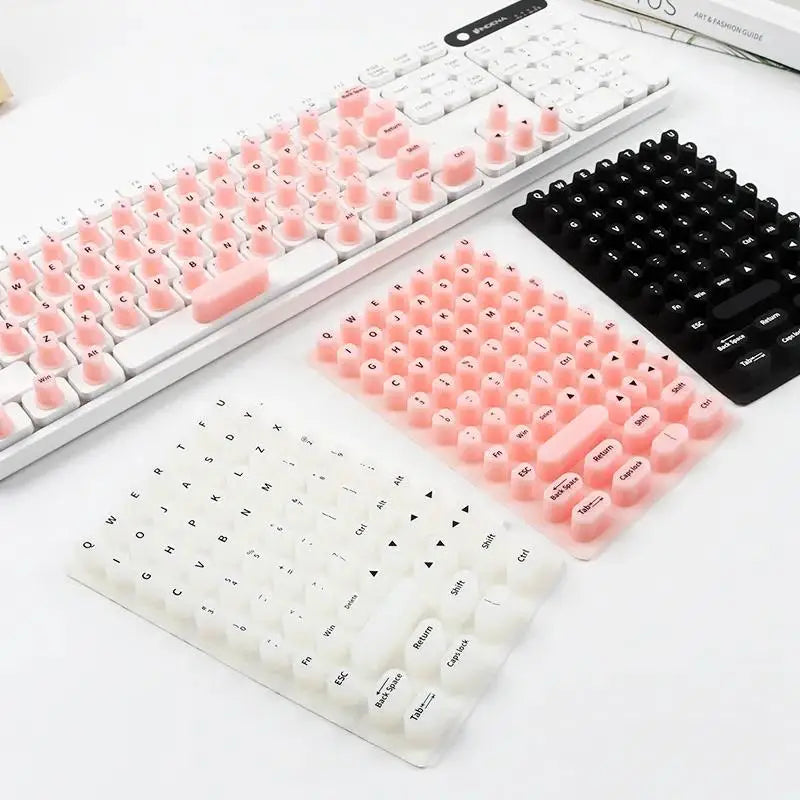 Ultra-thin Silicone Keycap Sticker Long Nails Dustproof Waterproof Qme
