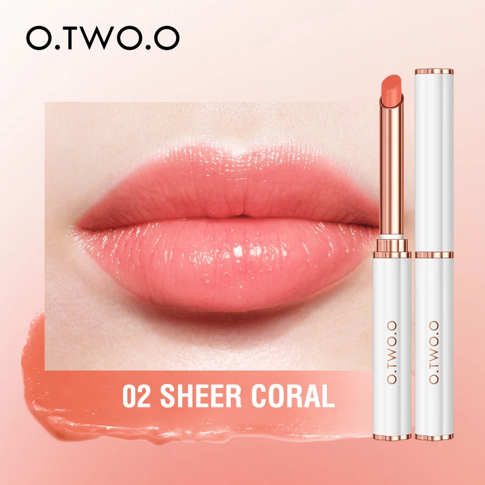 O TWO Lipstick Lip Gloss Balm Changing Transferproof Long Lasting Qme 02 SHEER CORAL China Mainland