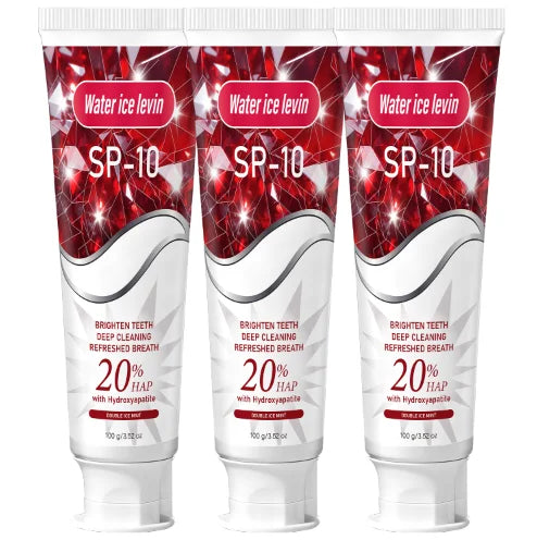 20% HAP Hydroxyapatite Toothpaste - SP-10 Deep Clean & Teeth Whitener, Refreshing Mint Breath Freshener for Daily Use Qme SILVER