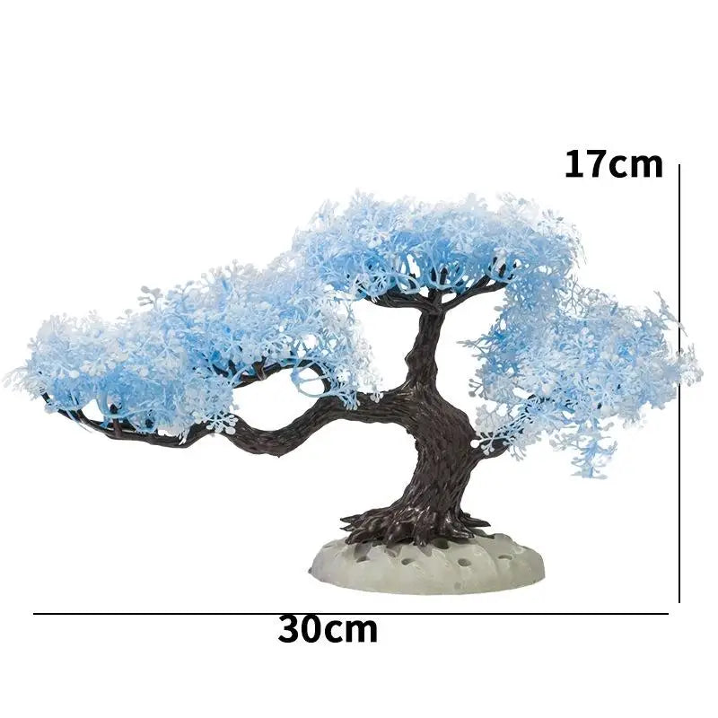 Fish Tank Decoration Simulated Tree Aquarium Plastic Plant Artificial Qme A3