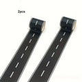 Reusable Cartoon Road Track Stickers Black Road Tape for Party Racing Decor Pre-Pasted Glitter Finish Auto-Themed Qme 2pcs