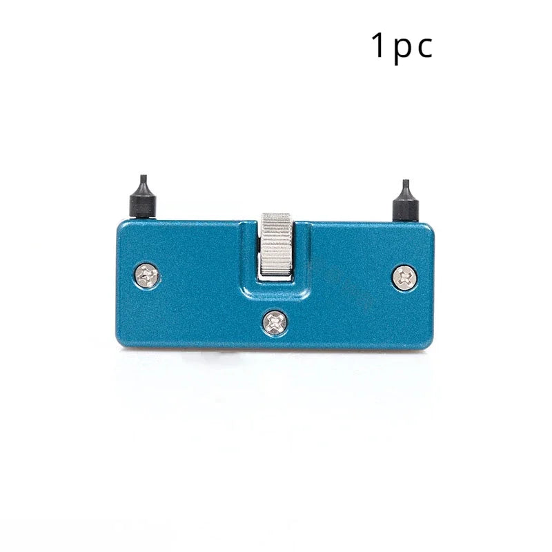 3 in 1 Repair Tool Set Watch Back Remover Tool Adjustable Opener Back Case Remover Watch Case Back Opener Repair Remover Holder Qme Blue-Metal