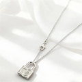 New Charms 925 Sterling Silver Luxury Lock Lovely Necklace for Women Fashion Party Gift Affordable Jewelry Boutique Accessories Qme Silver 45CM 18 inches