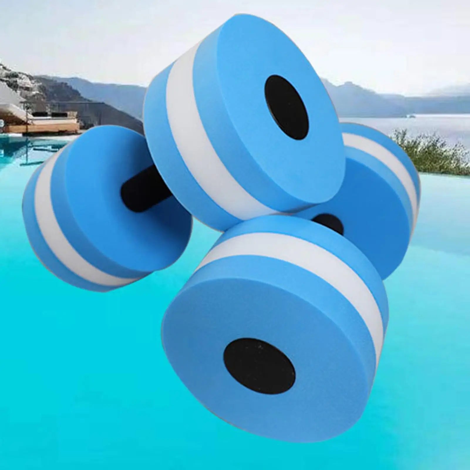 Water Dumbbells For Pool Exercise Floating Water Weights EVA Foam Pool Weights Lightweight Water Fitness Barbells Hand Bar Qme