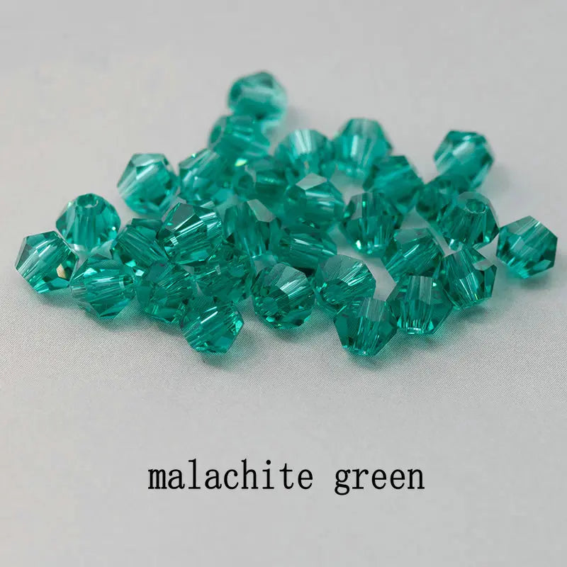 4mm 100pcs Shiny Crystal Beads Bicone Beads Glass Beads Loose Spacer Beads for Bracelet DIY Jewelry Making 200pcs Qme 16
