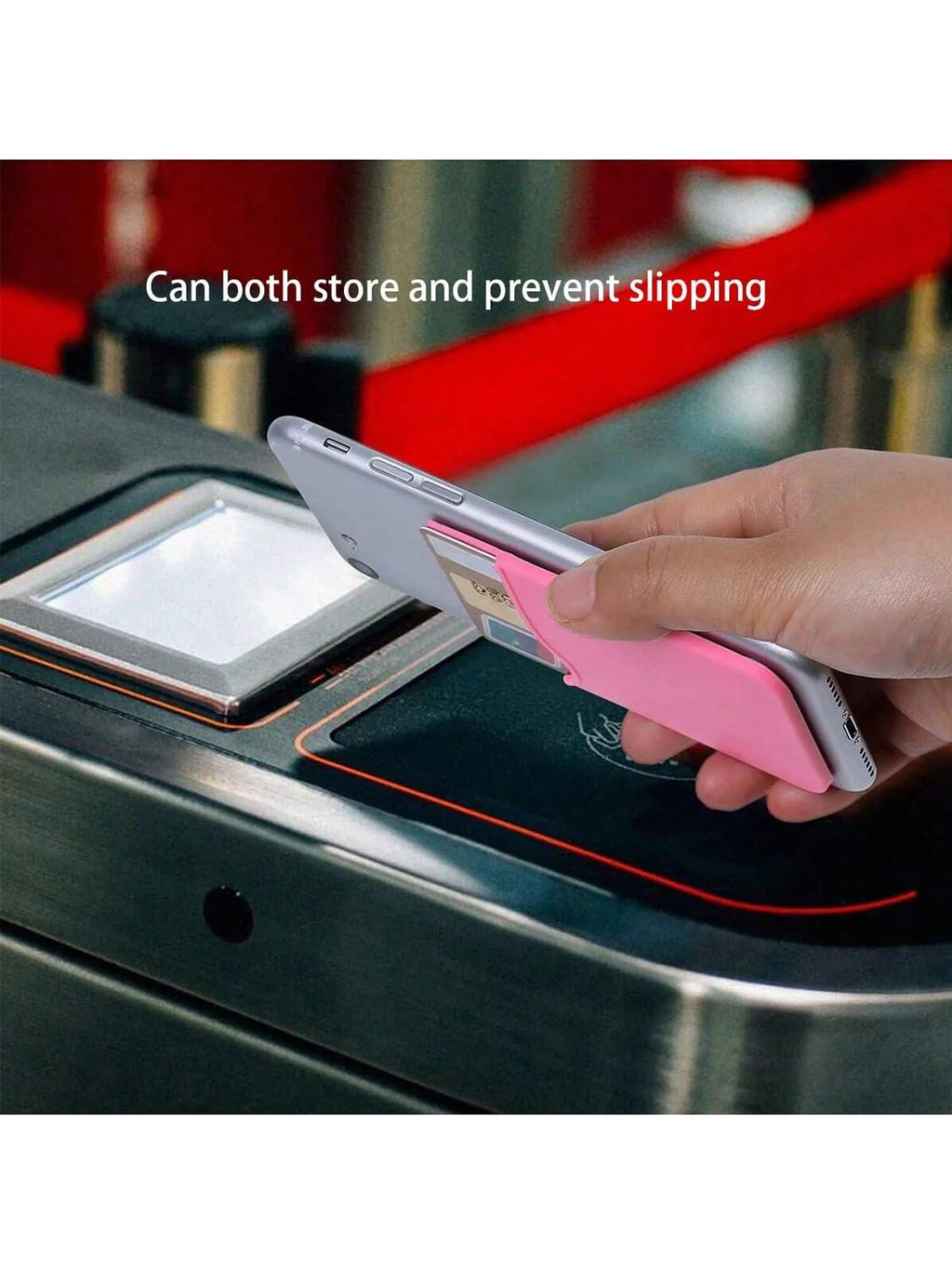 Silicone Phone Card Holder Bank Bus Id Sticker 2 Qme