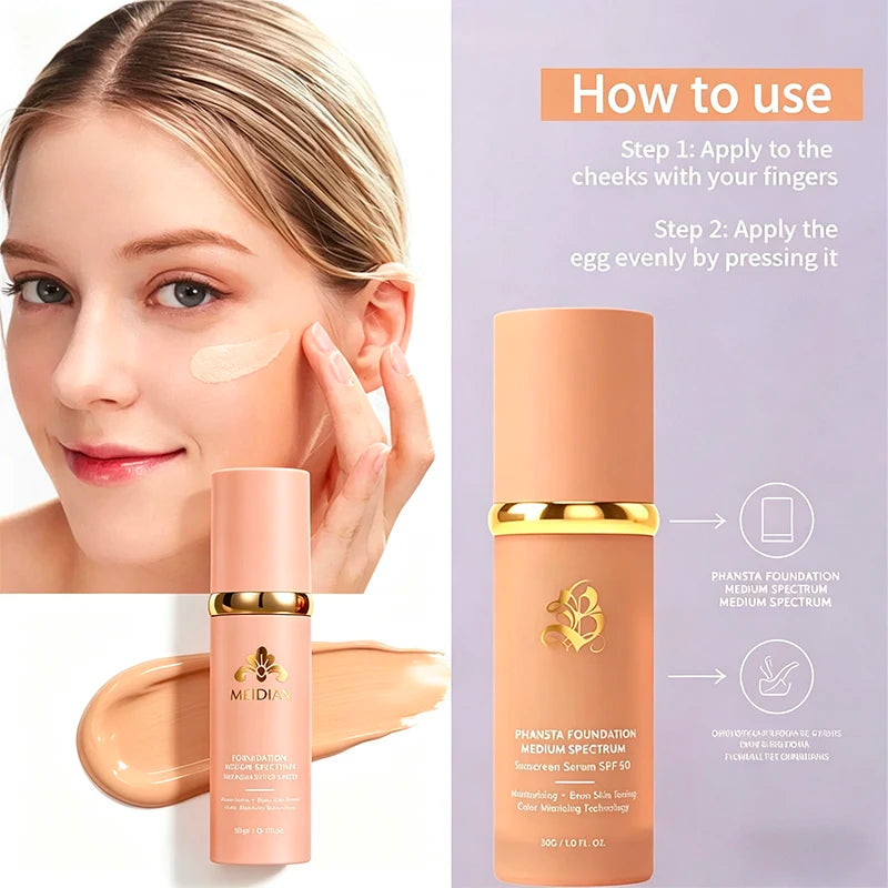 4-in-1 Foundation Magic Color Changing Foundation Liquid Soft Matte Long Lasting Hydrating Makeup Base maquiagem Spf 50 Qme