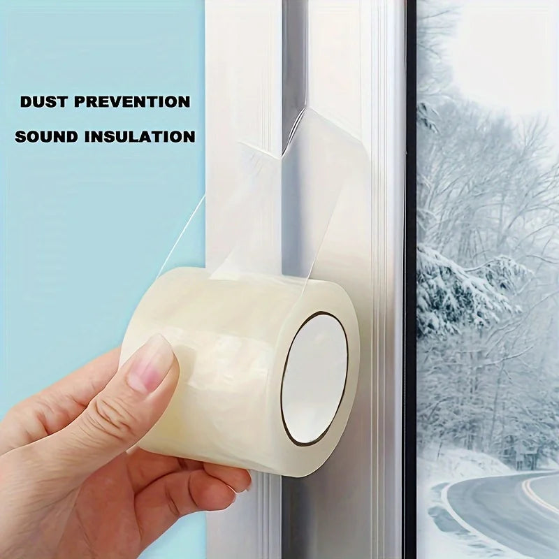 Window Door Weather Stripping Tape, Transparent Anti-leakage Seal Strip, Waterproof Windproof, Self-adhesive, No Residue Qme