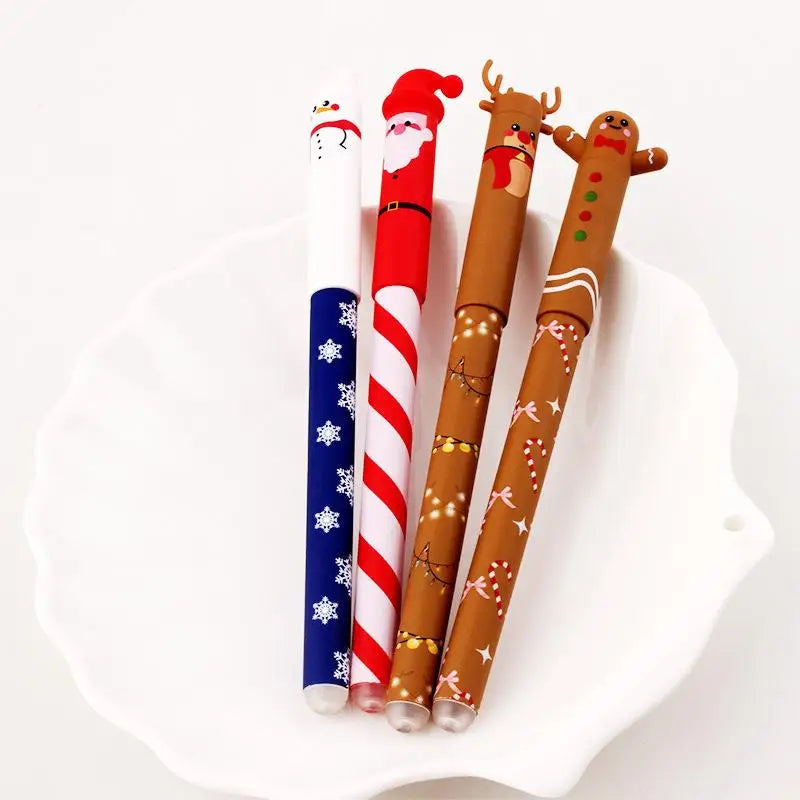 Christmas Themed Erasable Gel Pen Cute Santa Claus Snowman Elk Qme Default Title