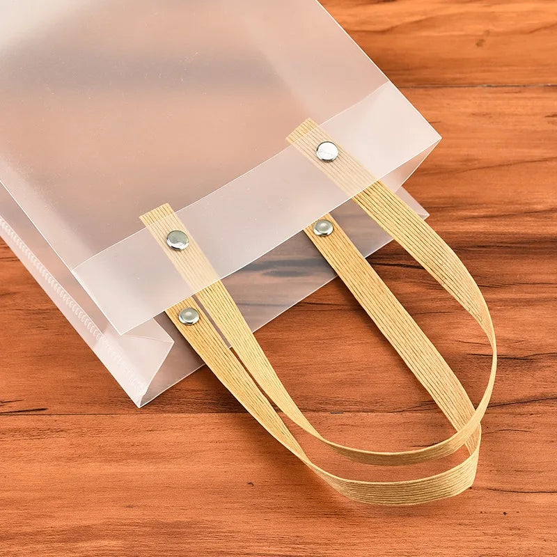 10PCS Holiday Gift Bag Eco-friendly Companion Gift Candy Bag Holiday Gift Birthday Gift Bag Anniversaries，Frosted Tote Bag Qme
