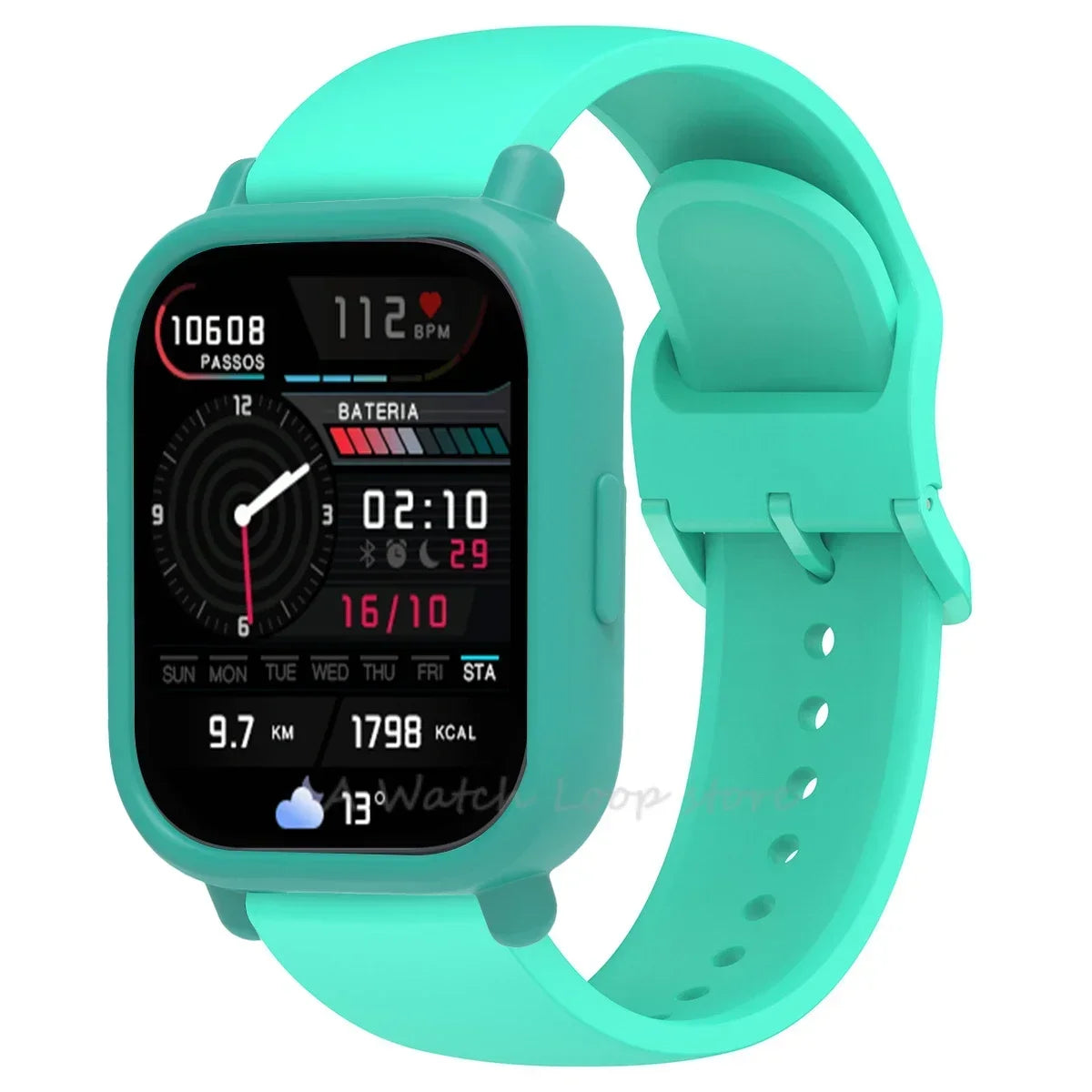 Silicone Case + Strap for Redmi Watch 5 Lite / 5 Active Repacement Bracelet Belt Smart Watchband Protective Shell Cover Qme