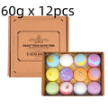 12pcs Bath Bubble Ball Kit Essential Oil Bath Salts Skin Care Exfoliating Moisturizing Shower Bath Balls Accessories Relaxing Qme 12pcs 60g 20g