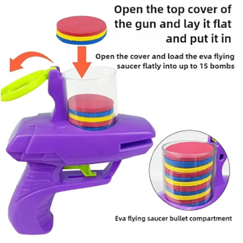 Funny cat toys Creative rotary gun with 15 reusable foam discs Pet hunting interactive toys suitable for cats and dogs Qme