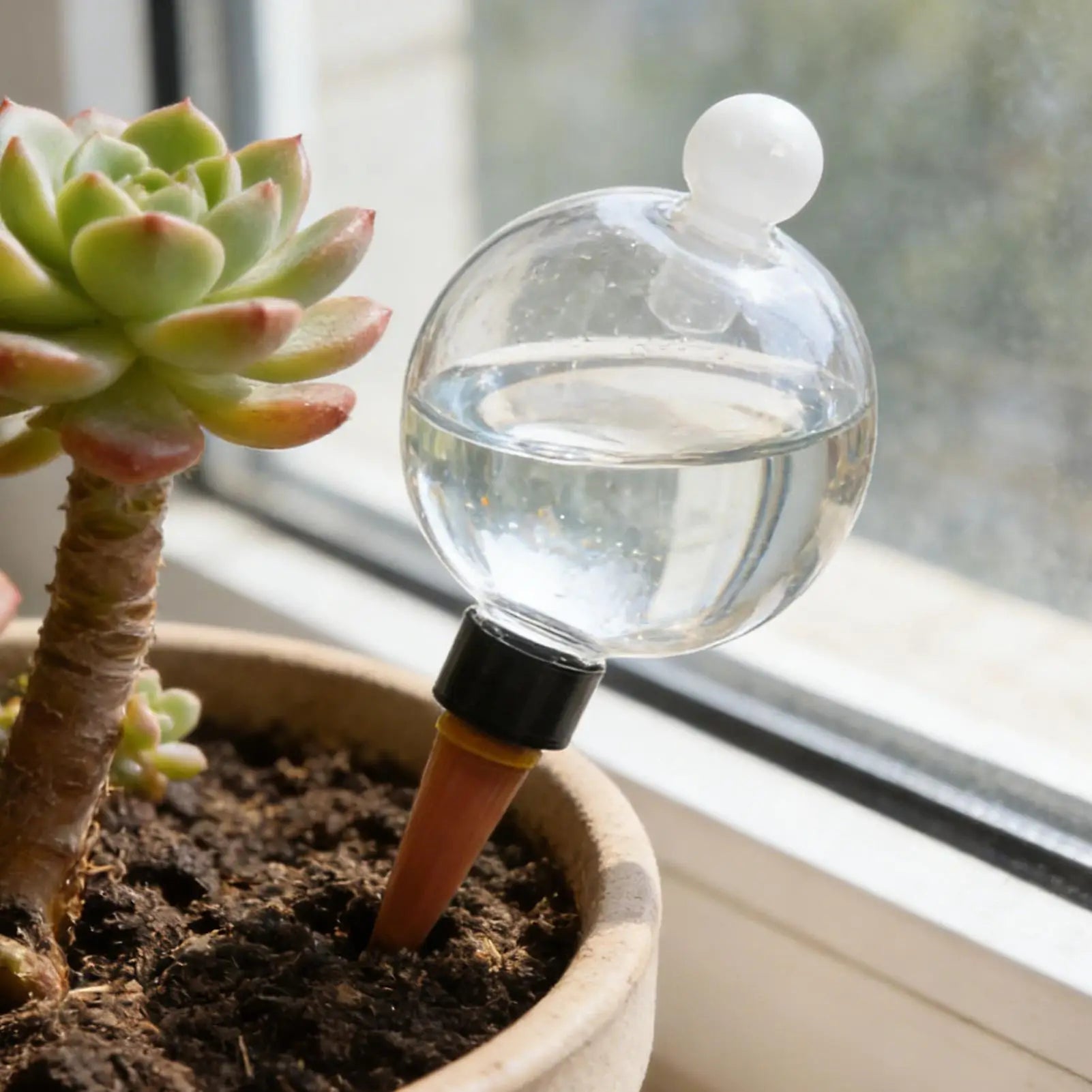 Plant Watering Bulbs 4 Lid Clear Automatic Water Globes Devices Qme