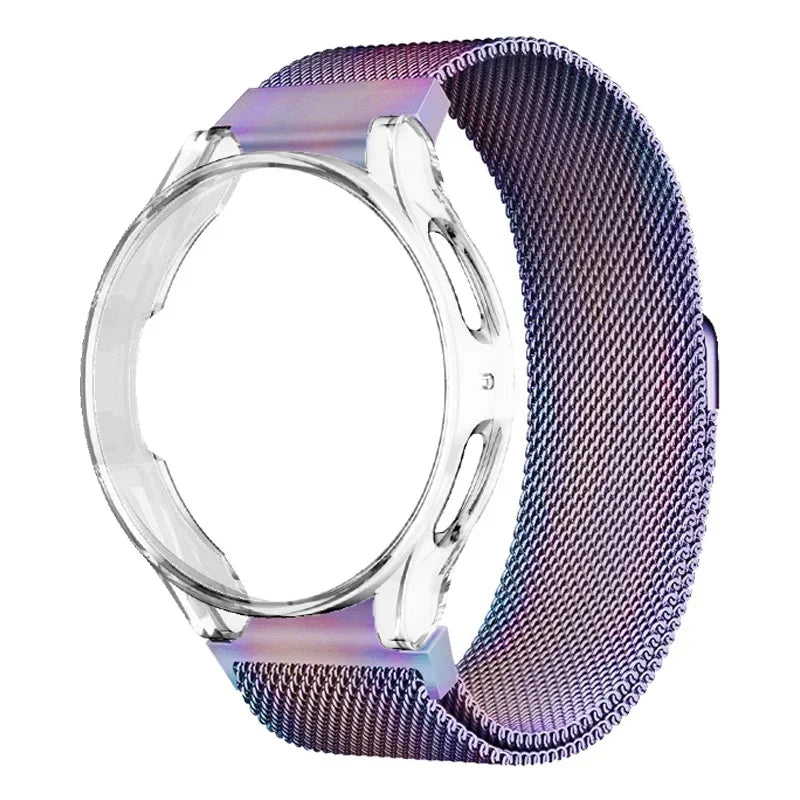 Strap + TPU Case For Samsung Galaxy Watch 6 Classic 43mm 47 42mm No Gaps Metal Bracelet Galaxy Watch Qme Color Tr Watch 6 40mm