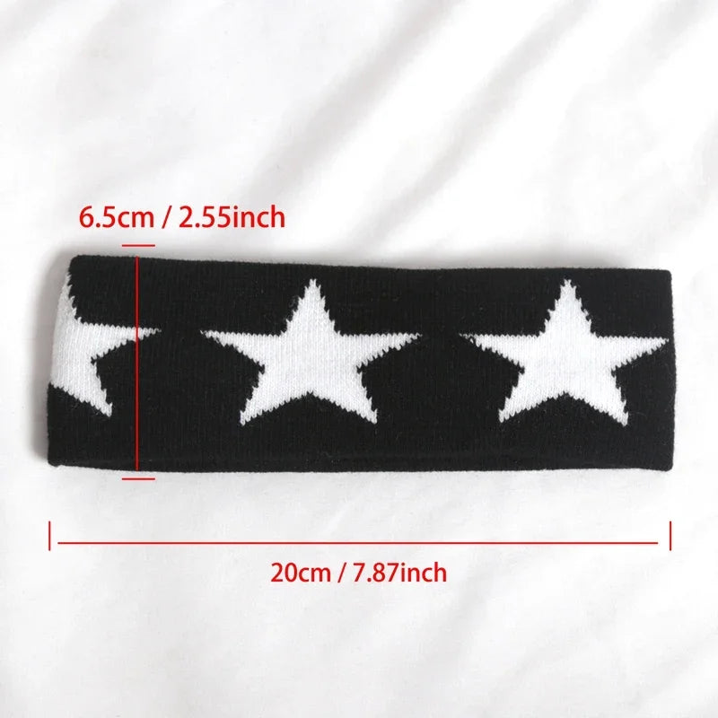 Elastic Pentagram Hair Bands Women Men Hairband Running Fitness Yoga Qme