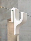 1 Shower Door Hooks Frameless Glass Suitable Thin Robes Pajamas Qme white