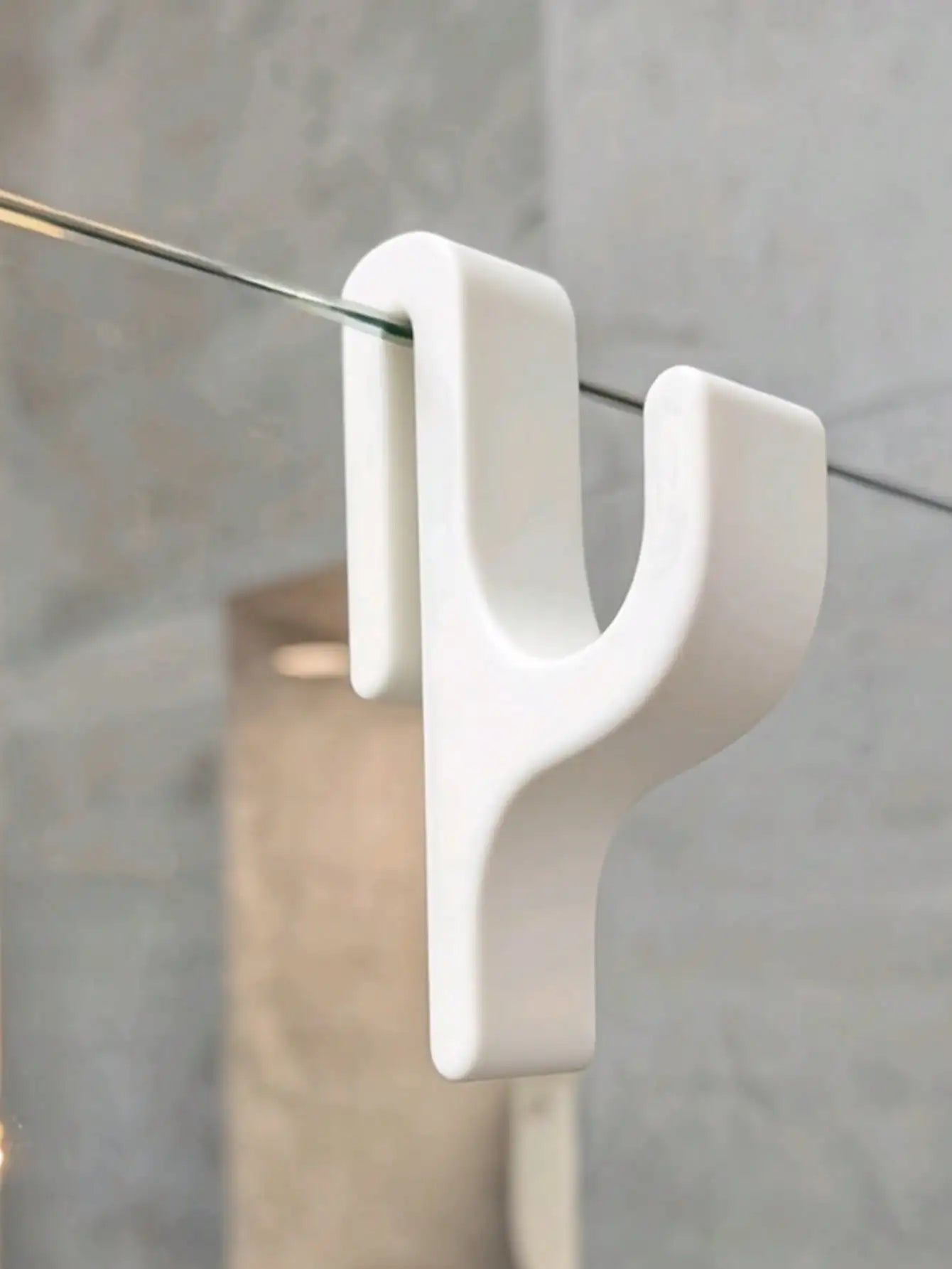 1 Shower Door Hooks Frameless Glass Suitable Thin Robes Pajamas Qme white