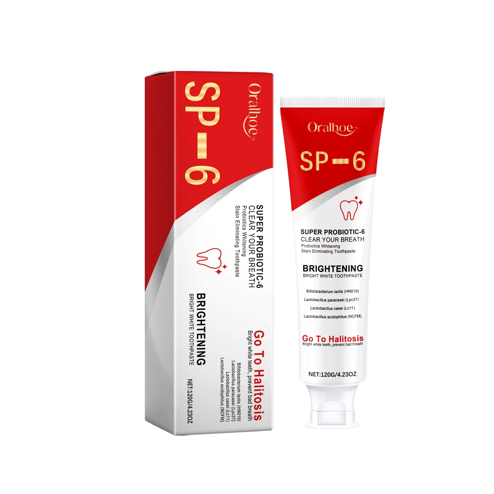 SP6 Probiotic Toothpaste Whitening Teeth Cleaning Dental Plaque Qme 120g Boxed