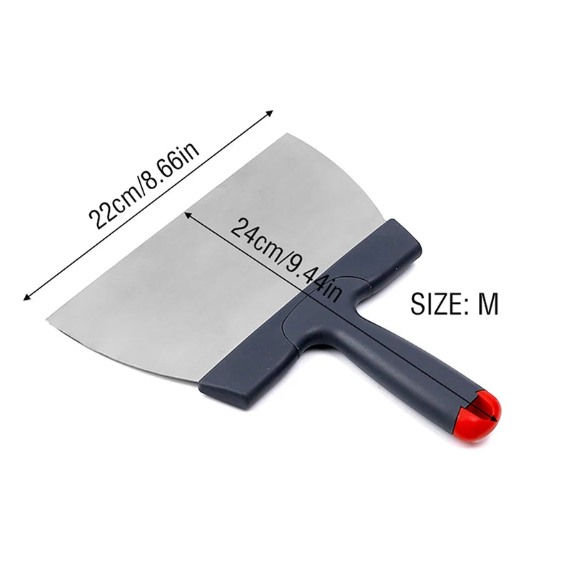 Stainless Steel Dough Scraper Coating Spatula Chocolate Kitchen Qme 430 L