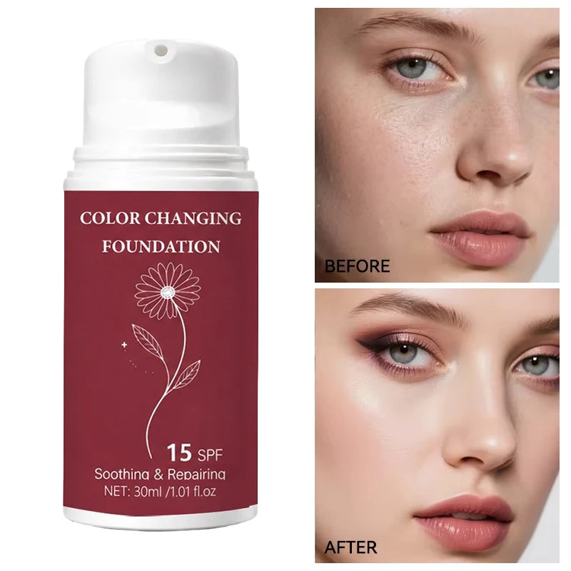 Changing Liquid Foundation Temperature Regulating Skin Concealer Qme