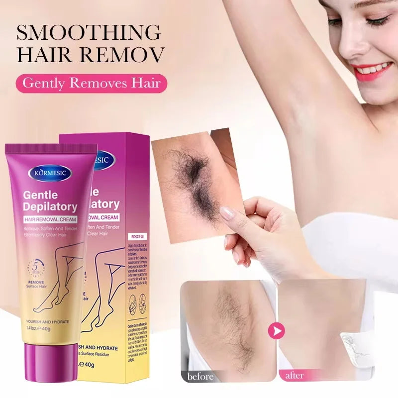 Permanent Hair Removal Cream Hair Growth Inhibitor Face Arm Armpit Leg Intimate Areas Painless Depilatory For Men Women Care Qme 1pc