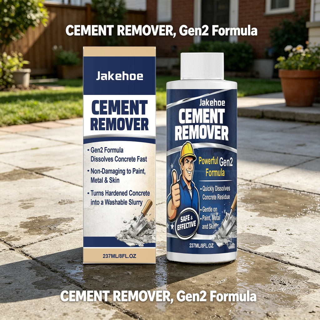 JAKEHOE Cement Remover Effectively Remove Mortar & Cement Deposits Dissolve Concrete Fast Non-damaging to Paint Concrete Cleaner Qme