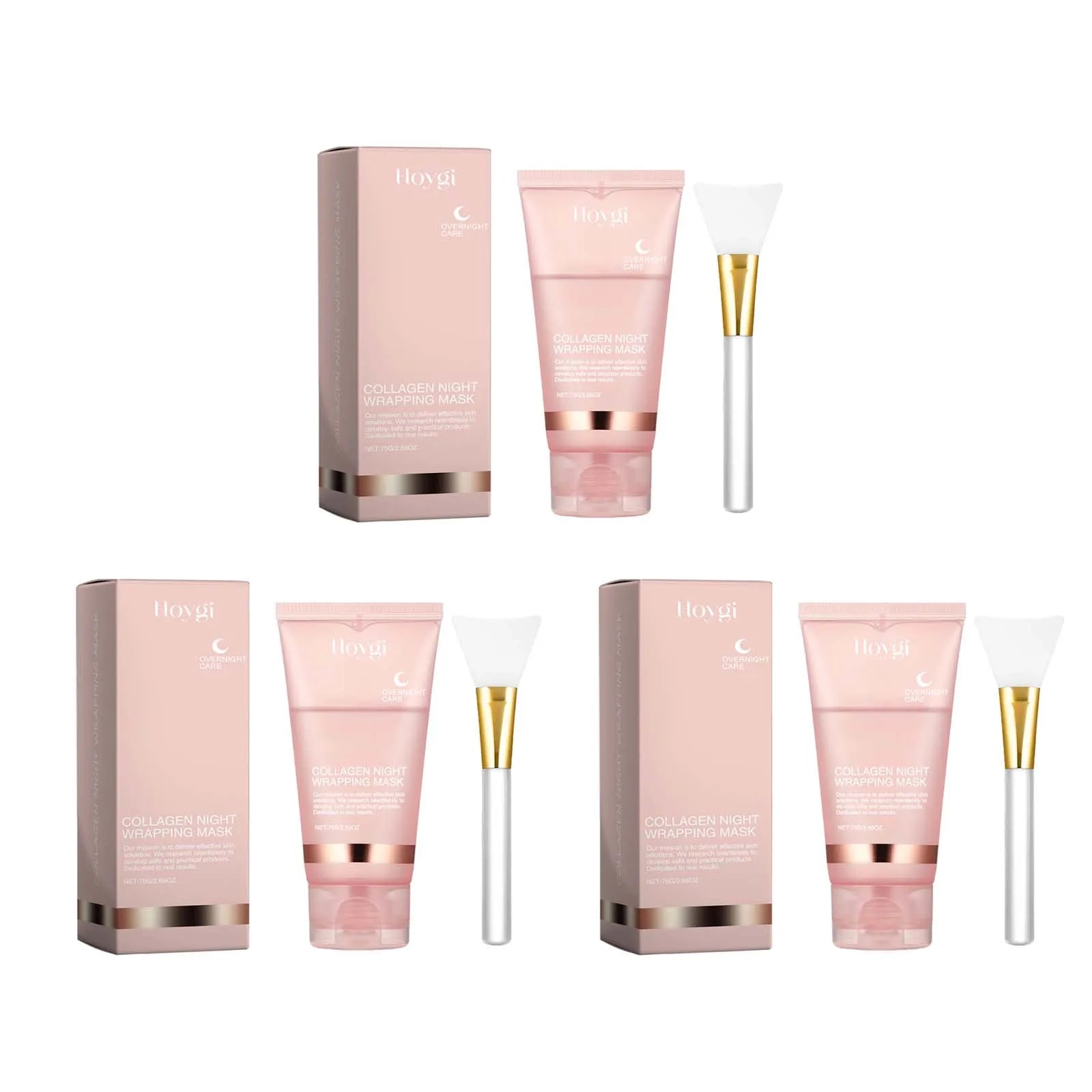 Collagen Peel-off Mask Night Wrapping Facial Mask Deeply Hydrating Moisturizing Firming Skin Facial Mask Daily Face Skin Care Qme 3 Sets