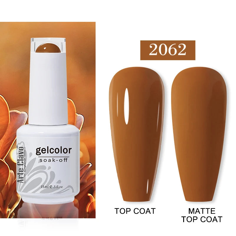 Arte Clavo Autumn Nail Gel Polish Caramel Winter Soak Off UV LED Art