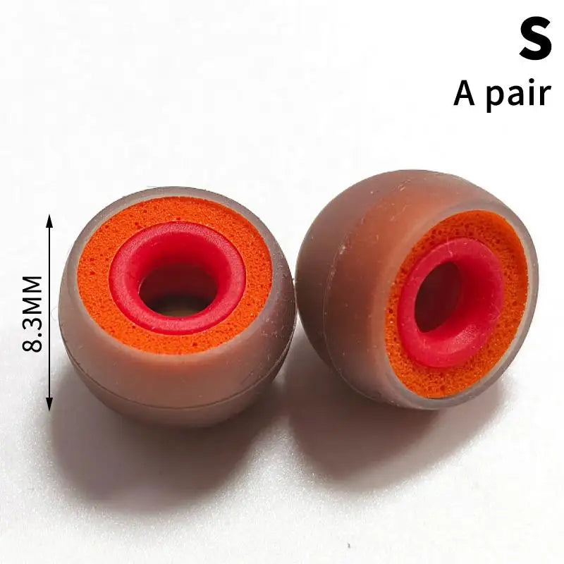Improved Bass Effect Memory Foam Earbud Tips 1 Pair Silicone Ear Qme A6