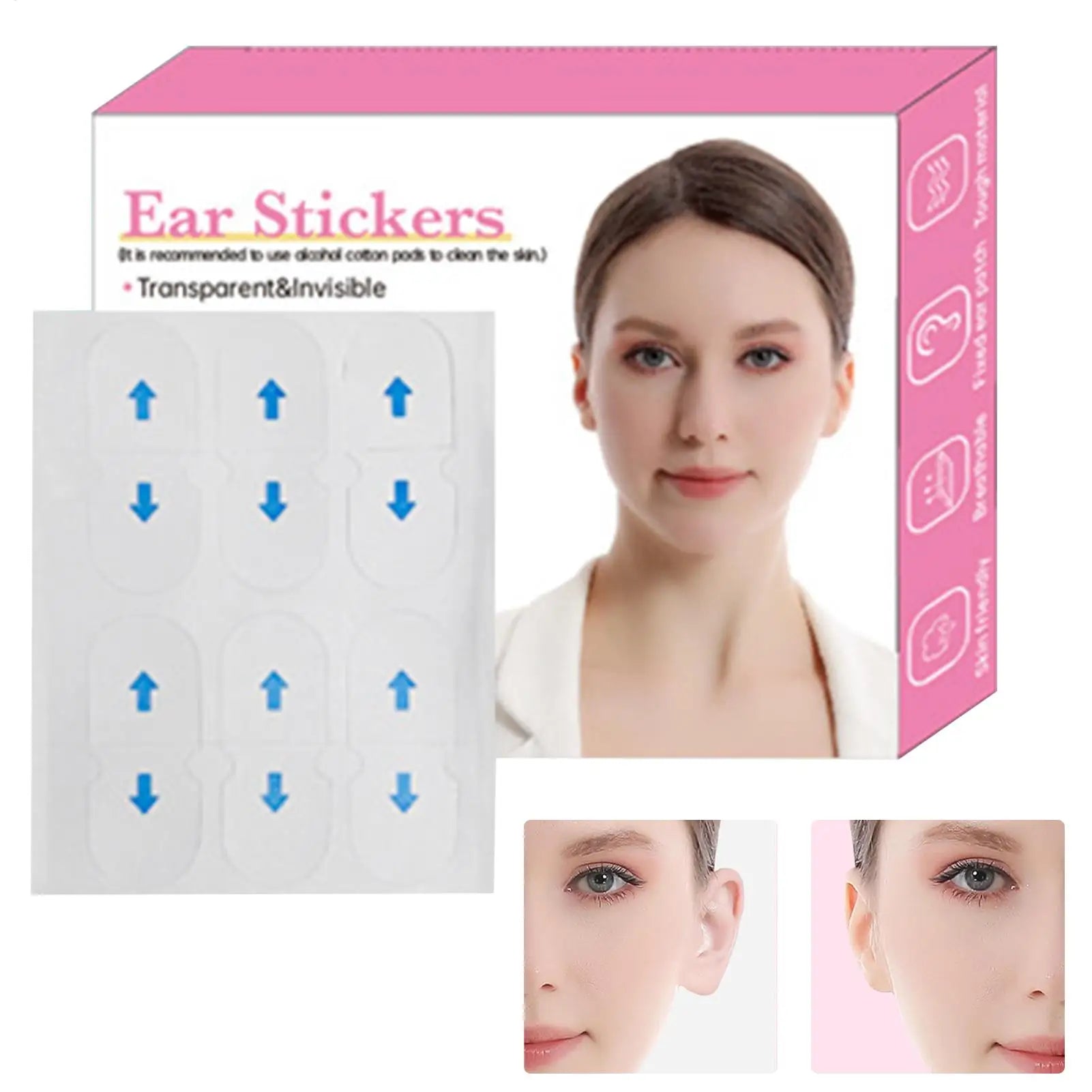30 pairs Ear Tape Invisible Ear Patches Ear Corrector Ear Tape Ear Stickers Pinning Back Ears Cosmetic Aesthetic Correctors Qme