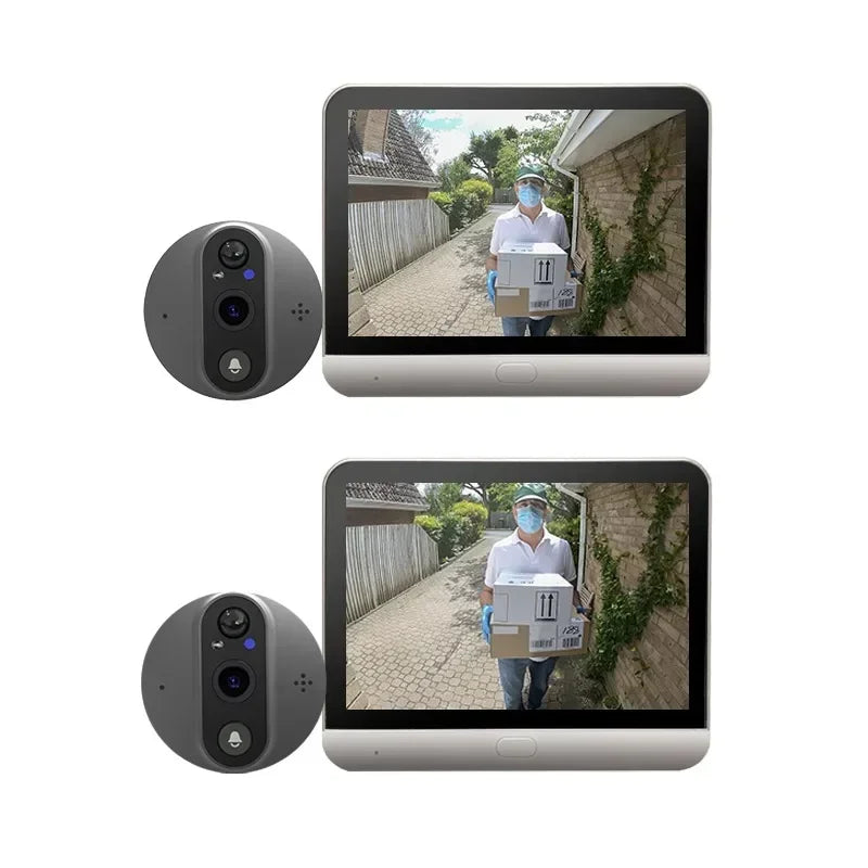 Door Camera 365 Peephole camera home wireless phone 3MP 4.3 Screen Night PIR wifi wireless Security protection Smart home Qme