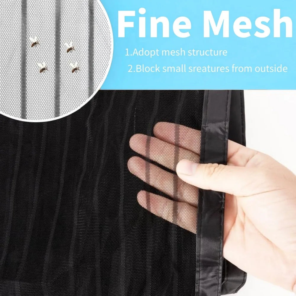 Heavy Duty Magnetic Door Mesh Curtain Anti-Mosquito Automatic Closing Mute Door Netting Home Ventilation Partition Mesh Curtain Qme