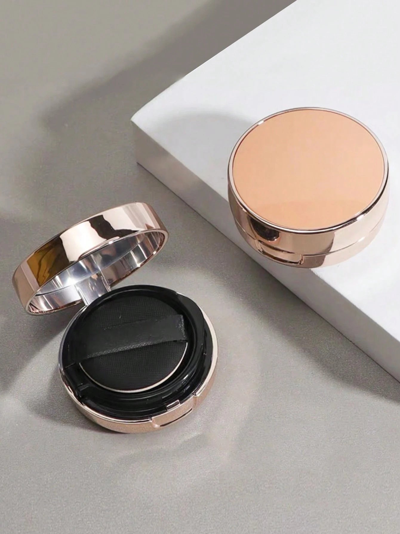 Mini Portable Air Cushion Box Fashionable Exquisite Small Powder Puff Qme