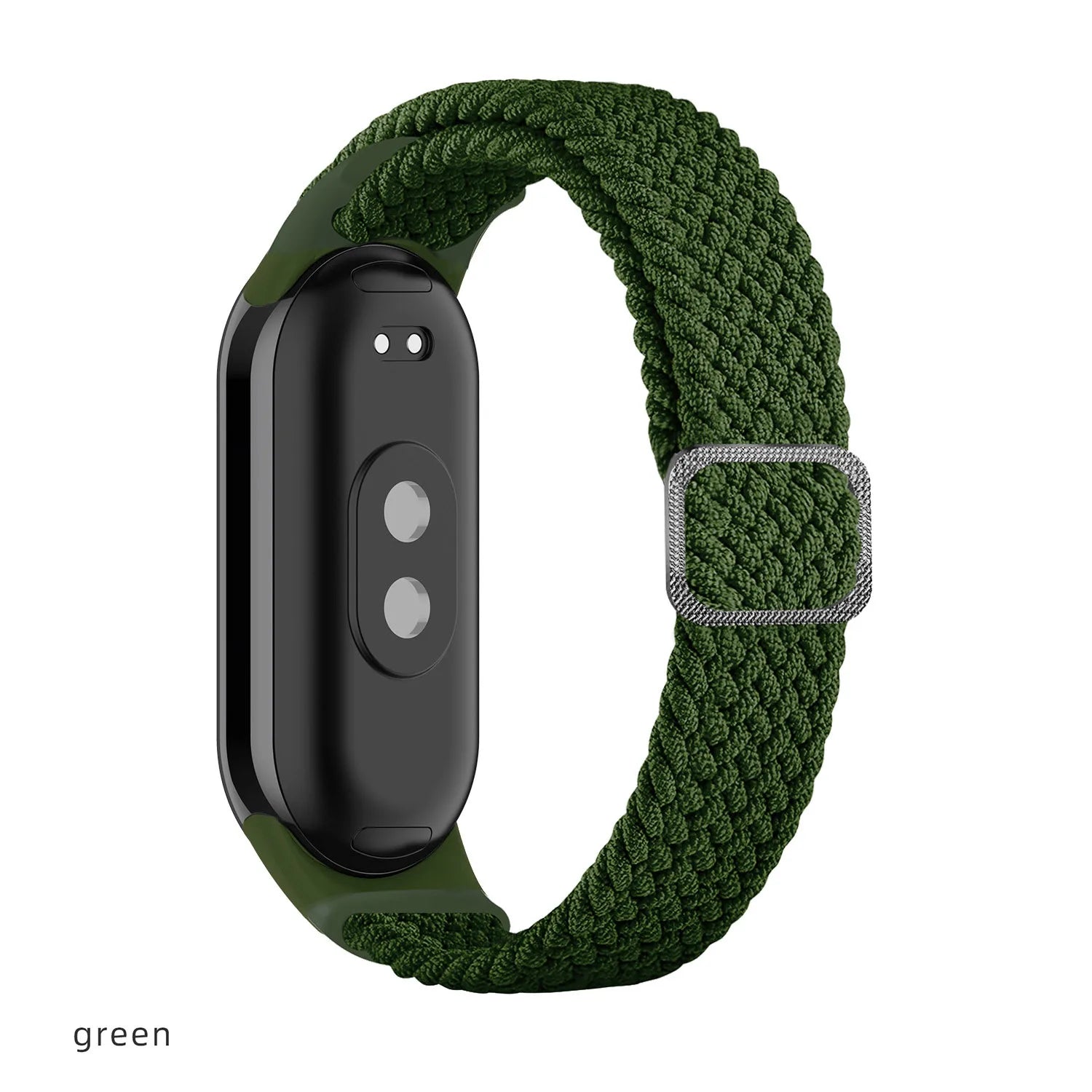Elastic Nylon Adjustable Watchband for Xiaomi Mi Band 8 / NFC Replacement Bracelet Men Women Sport Strap Qme Green