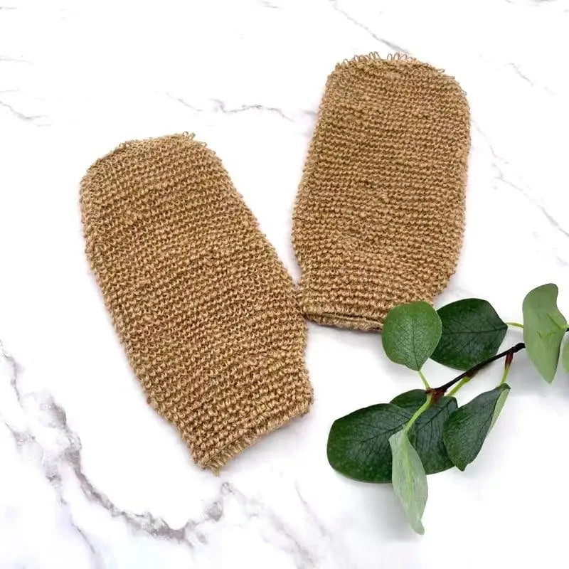 Breathable Ramie Jute Shower Towel Exfoliating Belt Back Cleansing Qme