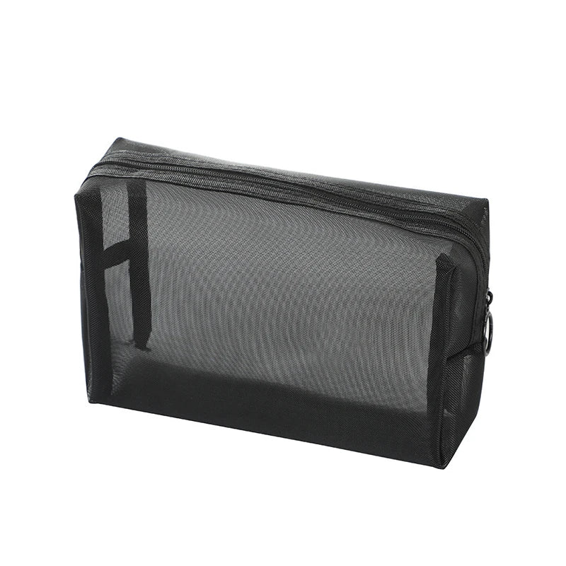 Simple Cosmetics Storage Bag For Women Large-capacity Waterproof Travel Portable Toiletries Storage Package Mesh Zipper Bag Qme