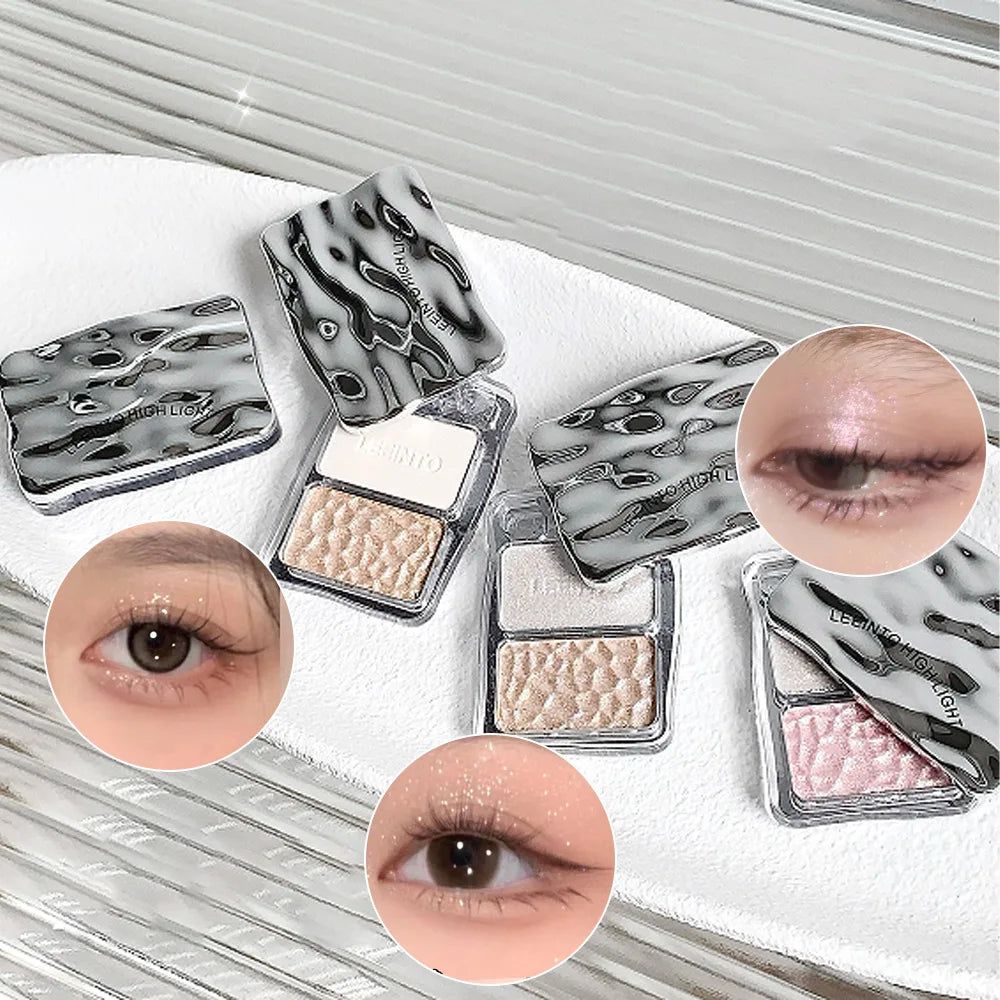 Two-color Highlight Powder Brightening Face Ultra-fine Soft Texture Qme