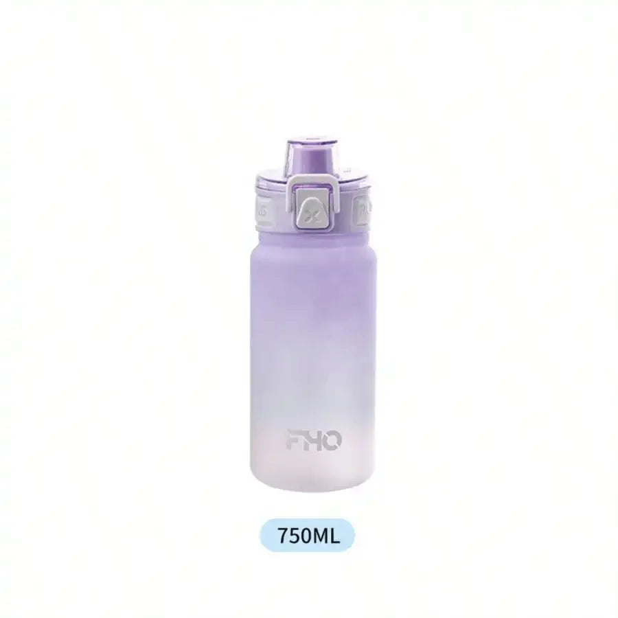 Outdoor Sports Portable Gradient Frosted Plastic Space Cup Straw Qme Purple 750ml 500-1000ml