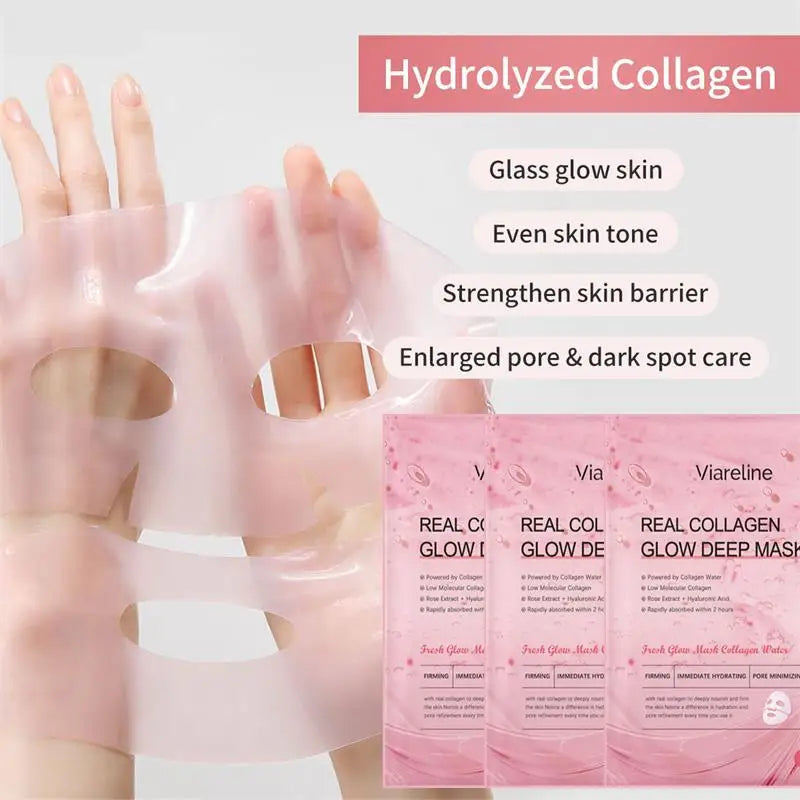 Overnight Collagen Real Deep Mask Supplement Collagen Hydrating Mask Elasticity Improvement Pore Minimizing Firming Lifting Mask Qme