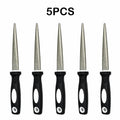 Ergonomic Handle Diamond Grinding Sharpener 1/3/5Pcs Wearproof Curved Flat Design Home Kitchen Blade Maintenance Tool Qme black and white 5pcs M