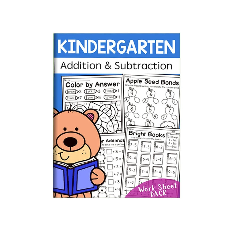 32-Page Interactive Math Learning Workbook Addition Subtraction Qme StyleA