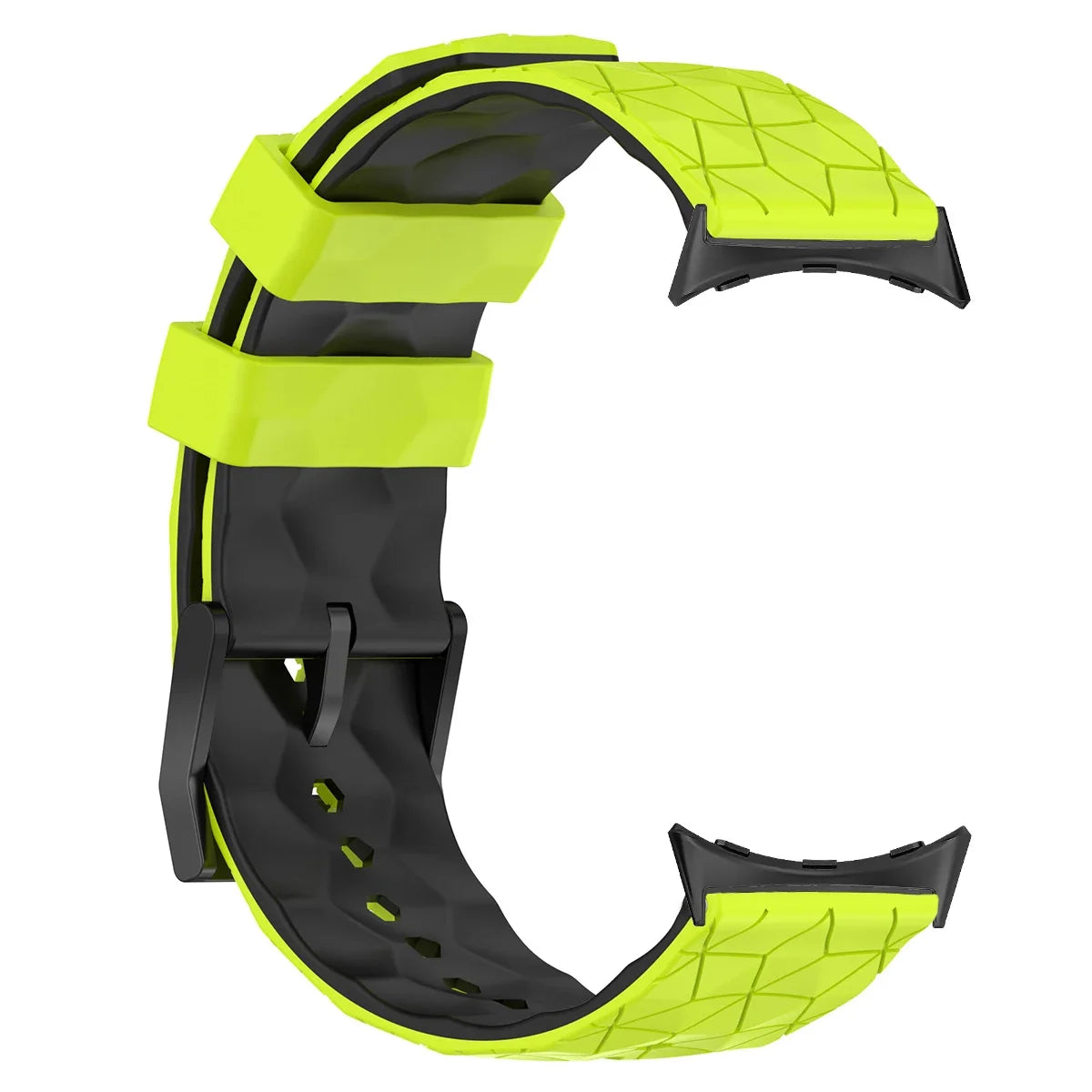 Silicone Strap for Google Pixel Watch 2 Watch Strap Bracelet correa Replacement for Google Pixel Watch 1 41mm Sport Band Qme LimeBlack for pixel watch 2
