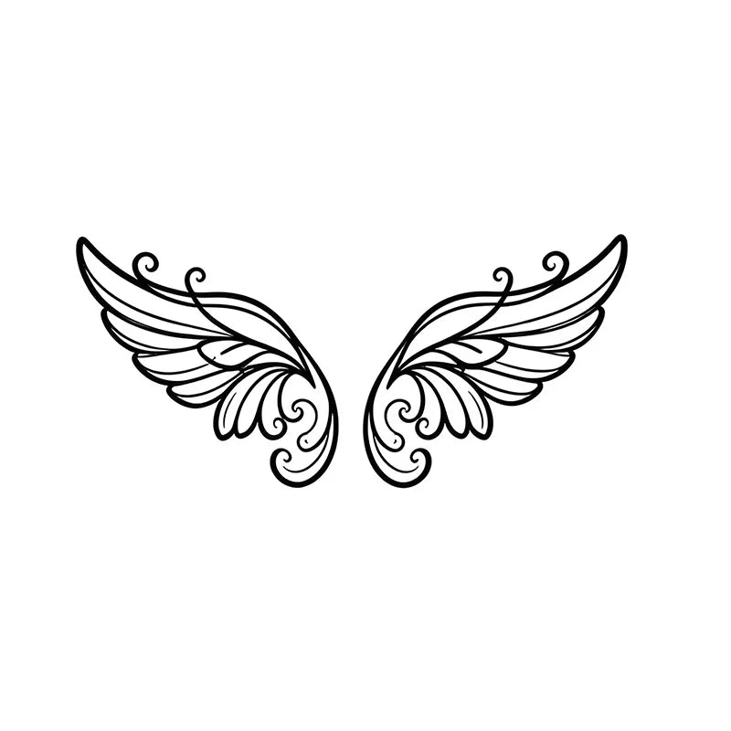 Butterfly Wings Tattoo Sticker Waterproof Temporary Tattoo Angel Elegant Design for Women Arm Chest Qme