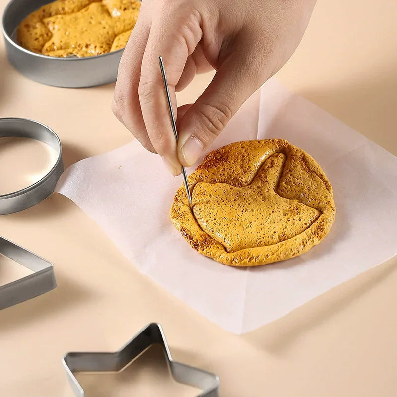 6 Sugar Cookie Cutter Mold Stainless Steel Korean Cookies Game Tools Qme