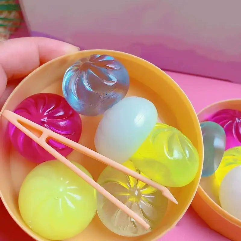 Mini Bun Dumplings Squeezable Toys Soft Stress Relief Calming Squishy Qme