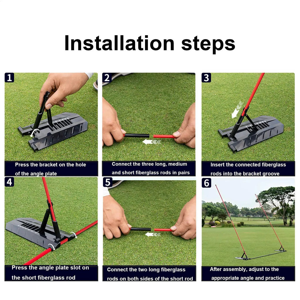 Golf Alignment Sticks Portable Multi-functional Swing Aid Sport Qme